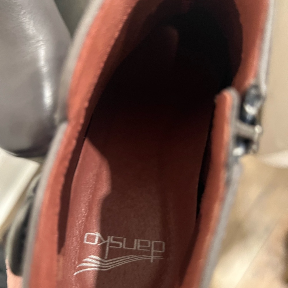 Dansko Gray Leather Ankle Boots - Picture 9 of 9